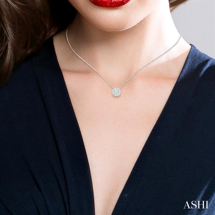 Round Shape Lovebright Essential Diamond Solitaire Pendant-4