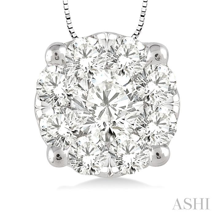 Round Shape Lovebright Essential Diamond Solitaire Pendant-3