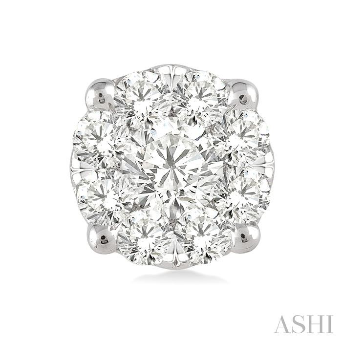 Round Shape Lovebright Essential Diamond Stud Earrings-2