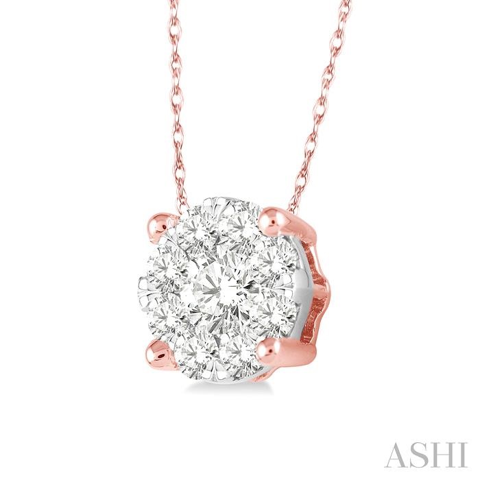 Round Shape Lovebright Essential Diamond Solitaire Pendant-2