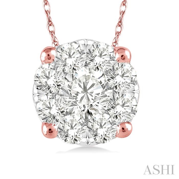 Round Shape Lovebright Essential Diamond Solitaire Pendant-3