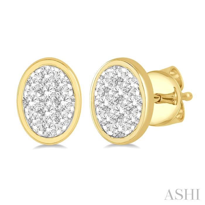 OVAL SHAPE LOVEBRIGHT ESSENTIAL DIAMOND EARRINGS