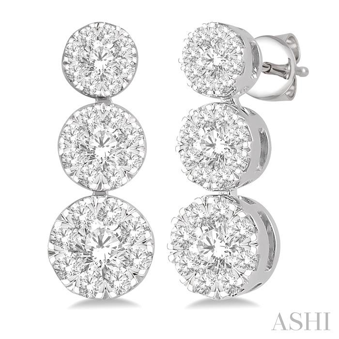 3 STONE LOVEBRIGHT ESSENTIAL DIAMOND EARRINGS