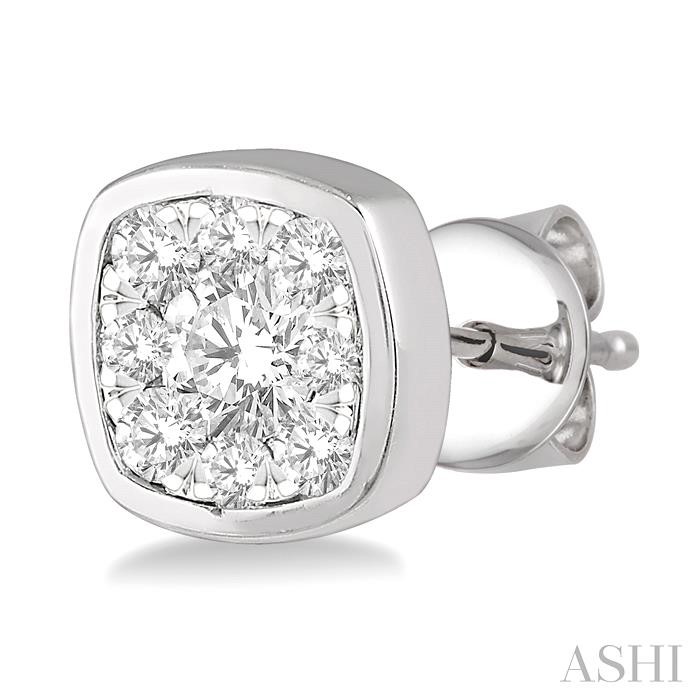 Cushion Shape Lovebright Essential Diamond Stud Earrings-3