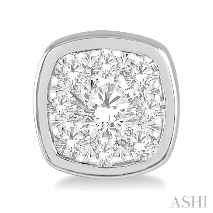 Cushion Shape Lovebright Essential Diamond Stud Earrings-2
