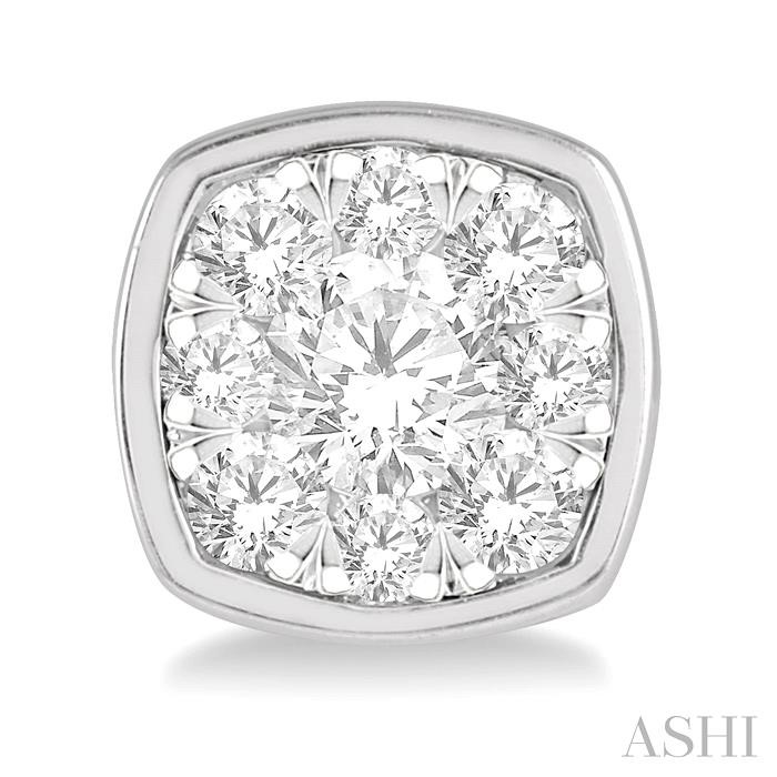 Cushion Shape Lovebright Essential Diamond Stud Earrings-2