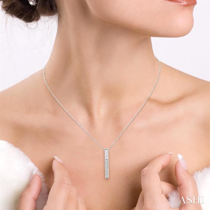 Vertical Bar Diamond Pendant-4