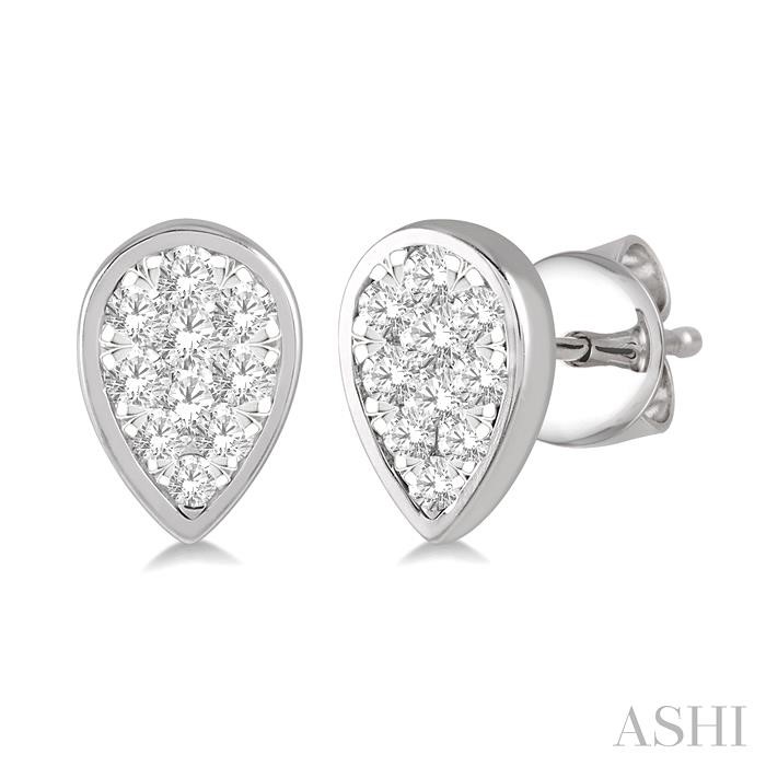 PEAR SHAPE LOVEBRIGHT ESSENTIAL DIAMOND STUD EARRINGS