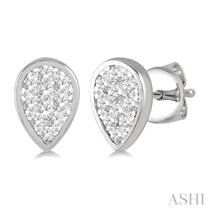 PEAR SHAPE LOVEBRIGHT ESSENTIAL DIAMOND STUD EARRINGS