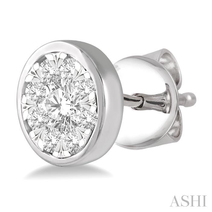 Round Shape Lovebright Essential Diamond Stud Earrings-3