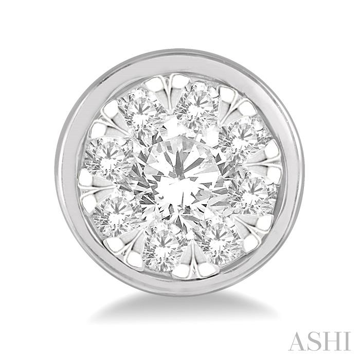 Round Shape Lovebright Essential Diamond Stud Earrings-2