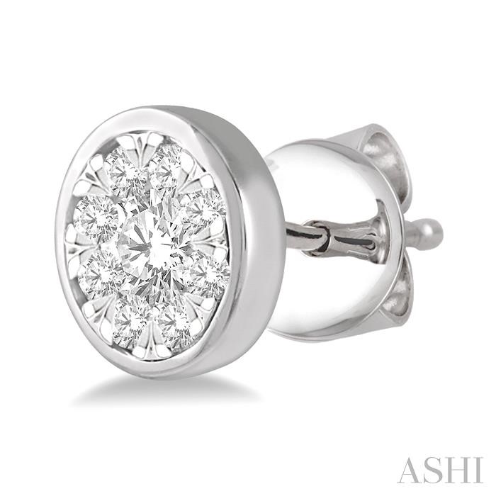 Round Shape Lovebright Essential Diamond Stud Earrings-3