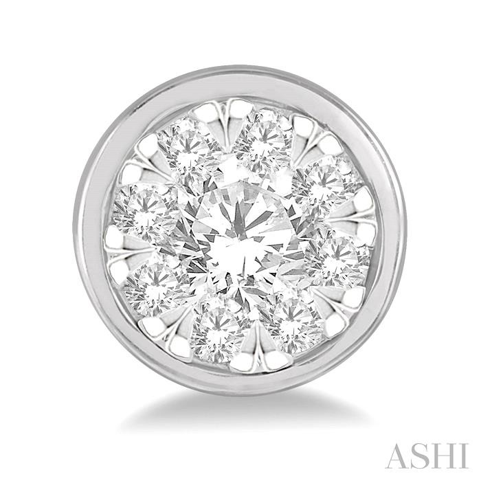 Round Shape Lovebright Essential Diamond Stud Earrings-2