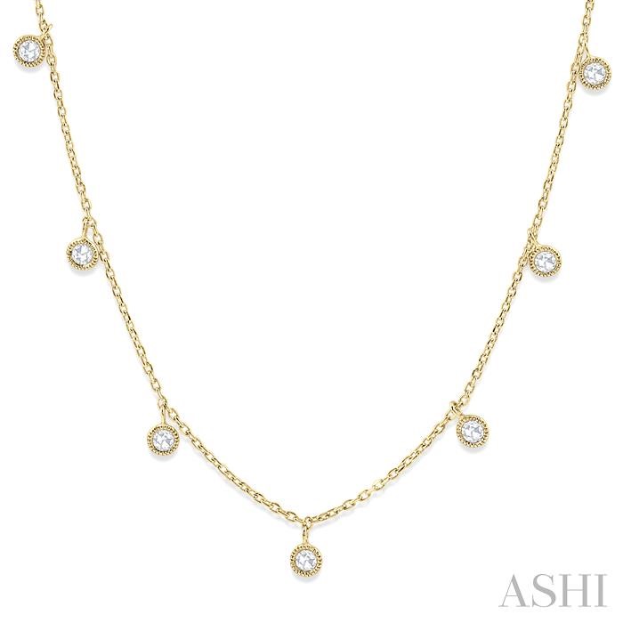 ROSE CUT DIAMOND STATION NECKLACE