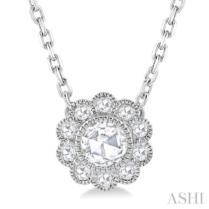 ROSE CUT HALO DIAMOND PENDANT