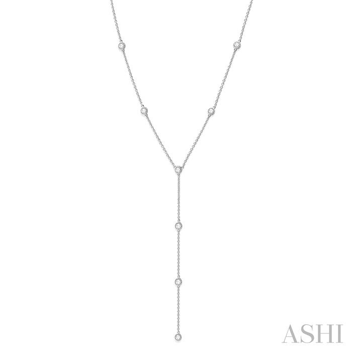Rose Cut Diamond Station Necklace-2