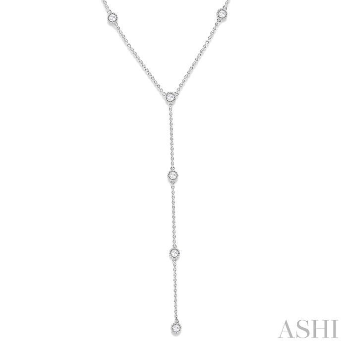 Rose Cut Diamond Station Necklace-3