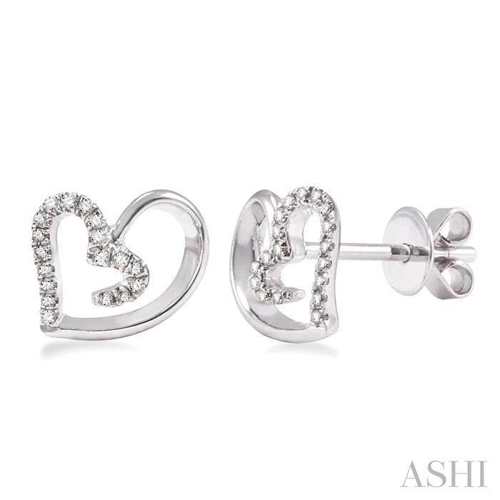 HEART SHAPE DIAMOND FASHION EARRINGS