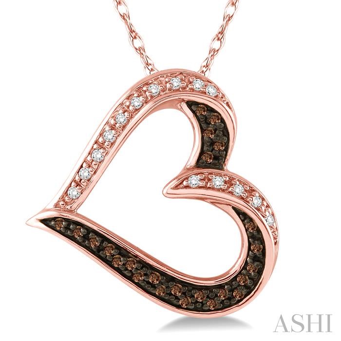Heart Shape Champagne Diamond Pendant-3