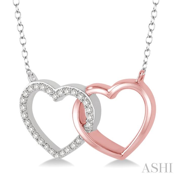 Twin Heart Shape Diamond Fashion Pendant-2