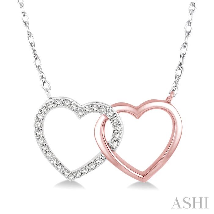 TWIN HEART SHAPE DIAMOND FASHION PENDANT