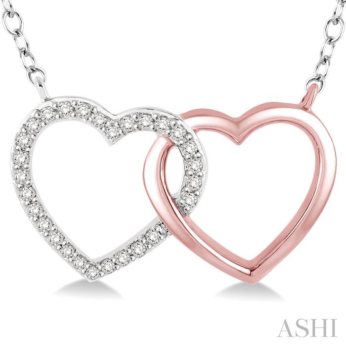Twin Heart Shape Diamond Fashion Pendant-3