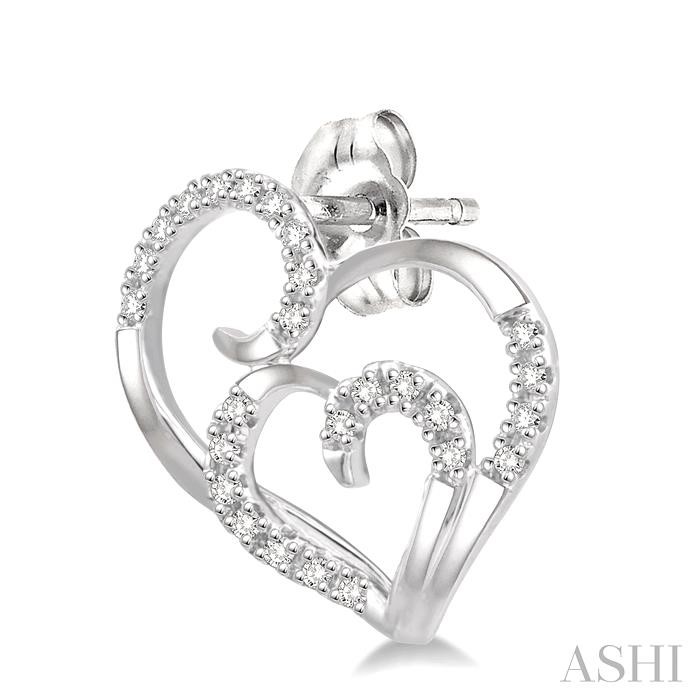 Double Heart Shape Diamond Fashion Earrings-3