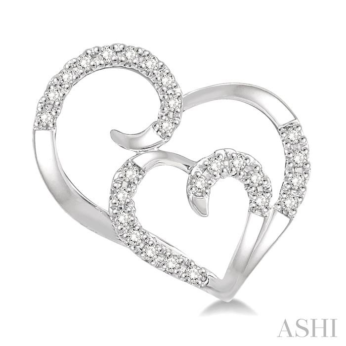 Double Heart Shape Diamond Fashion Earrings-2