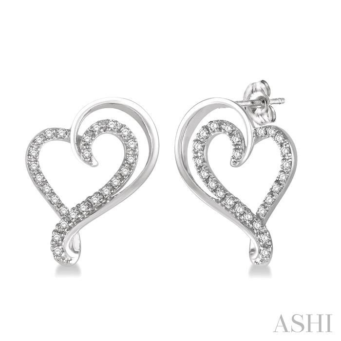 HEART SHAPE DIAMOND FASHION EARRINGS