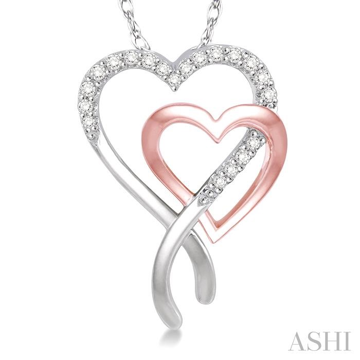 Double Heart Shape Diamond Fashion Pendant-3