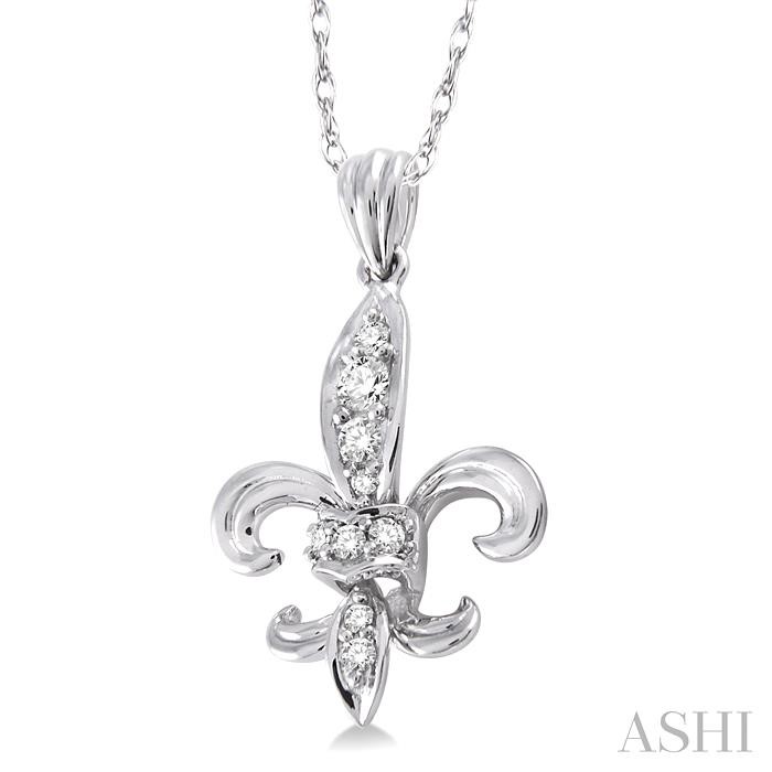 Fleur De Lis Diamond Pendant-2