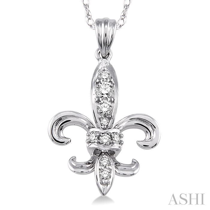 Fleur De Lis Diamond Pendant-3