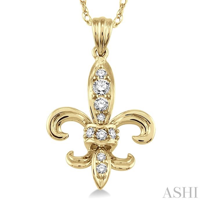 Fleur De Lis Diamond Pendant-3