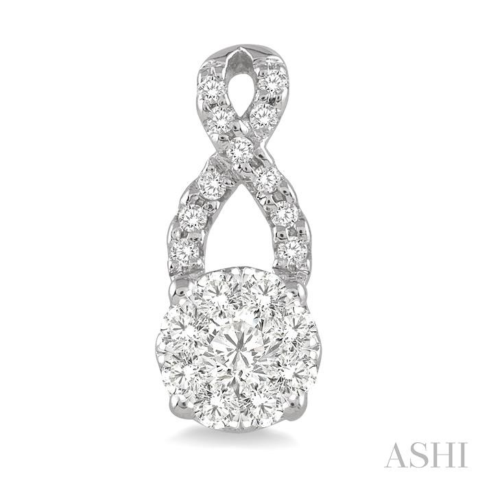 Round Shape Lovebright Diamond Earrings-2