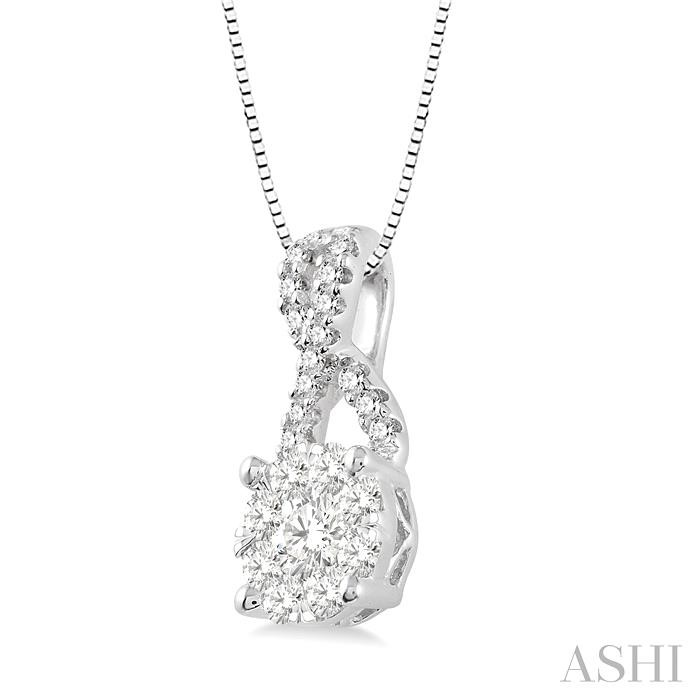 Round Shape Lovebright Diamond Pendant-2