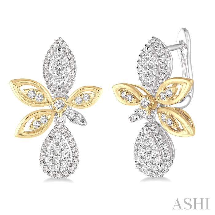 FLOWER HALO LOVEBRIGHT DIAMOND FASHION EARRINGS