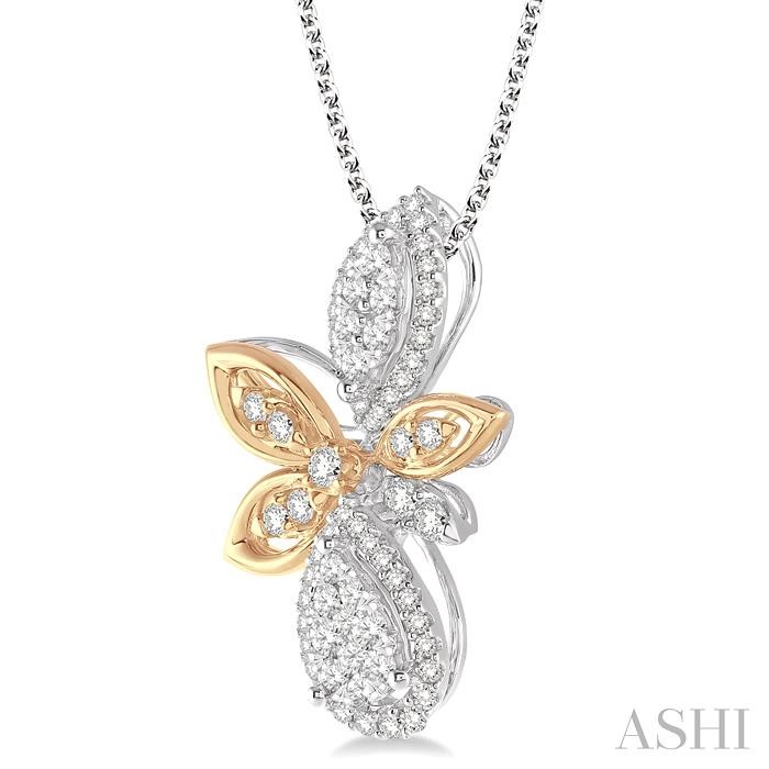 Flower Halo Lovebright Diamond Fashion Pendant-2