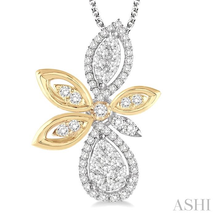 Flower Halo Lovebright Diamond Fashion Pendant-3