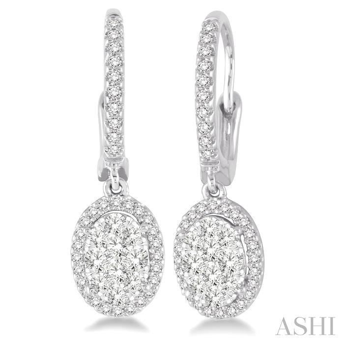 OVAL SHAPE LOVEBRIGHT ESSENTIAL DIAMOND EARRINGS