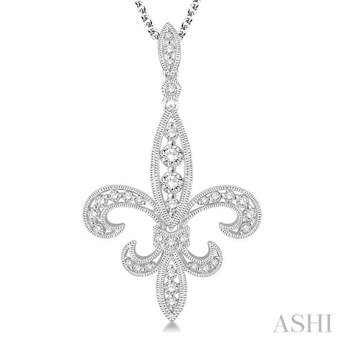 Fleur De Lis Diamond Pendant-3