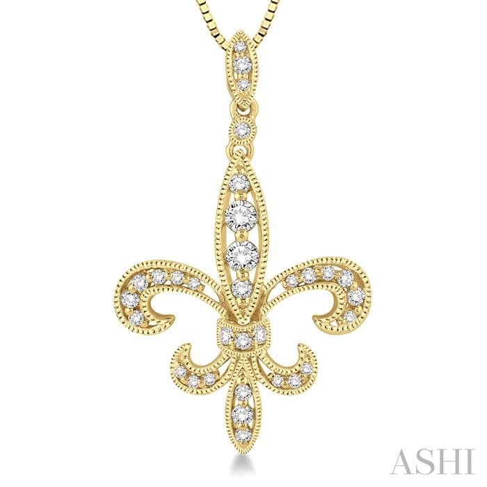 Fleur De Lis Diamond Pendant-3