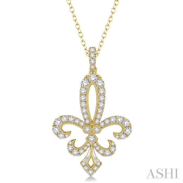 FLEUR DE LIS DIAMOND PENDANT