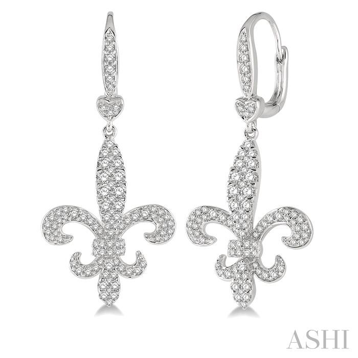 FLEUR DE LIS DIAMOND EARRINGS