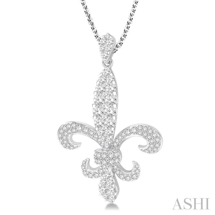 Fleur De Lis Diamond Pendant-2