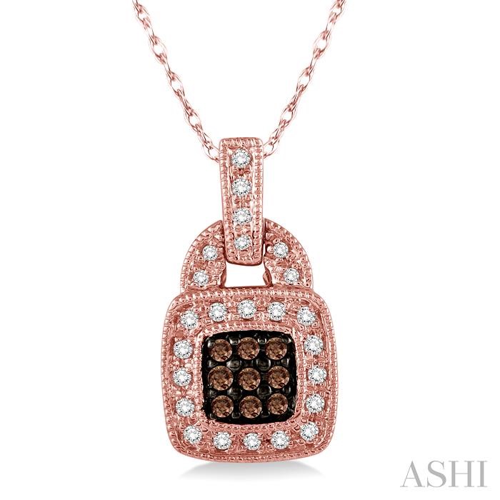 CHAMPAGNE HALO DIAMOND FASHION PENDANT