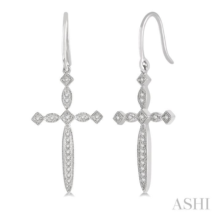 CROSS DIAMOND EARRINGS