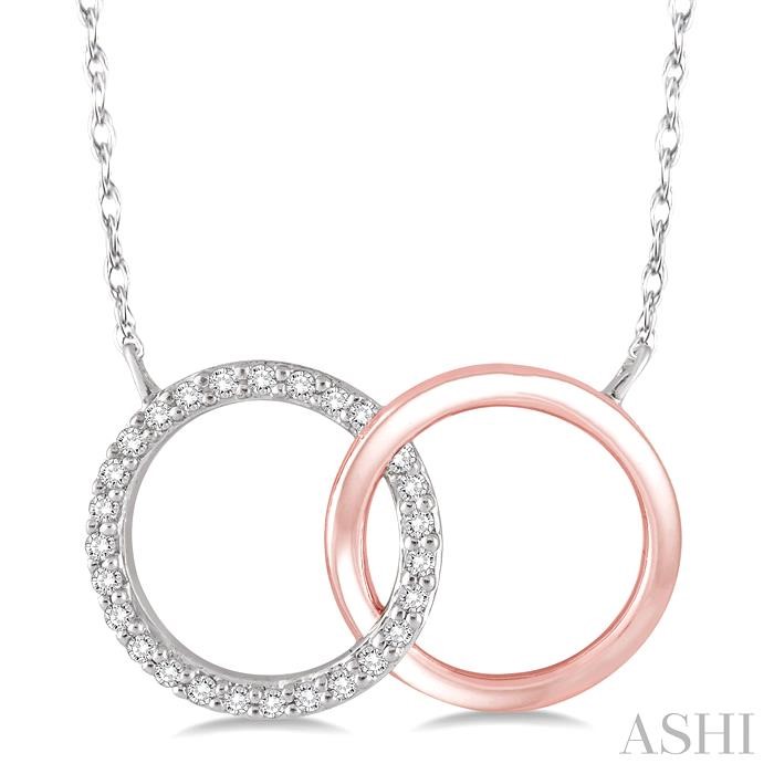 DOUBLE CIRCLE DIAMOND FASHION PENDANT