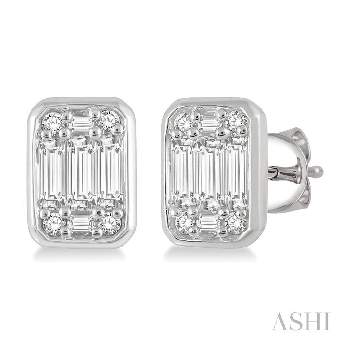 BEZEL SET FUSION DIAMOND EARRINGS