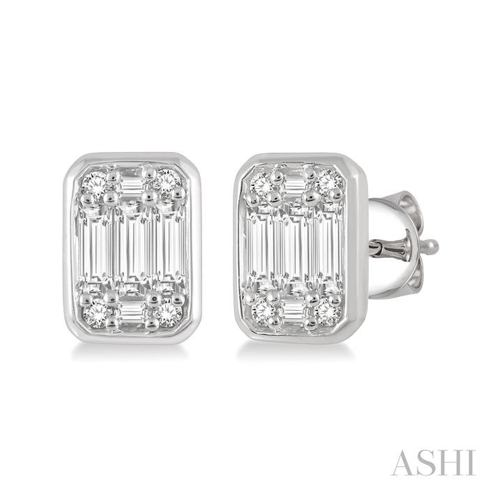 BEZEL SET FUSION DIAMOND EARRINGS