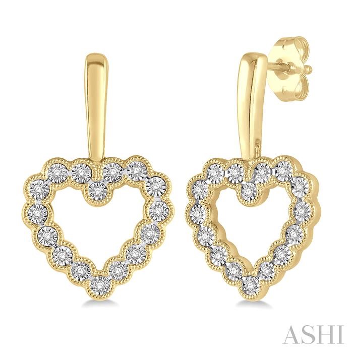 HEART SHAPE DIAMOND EARRINGS